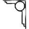 Ekena Millwork Maria Wrought Iron Bracket, (Triple center brace), Antiqued Silver 2"W x 10"D x 12"H BKTM02X10X12TMAASV - alternate 2